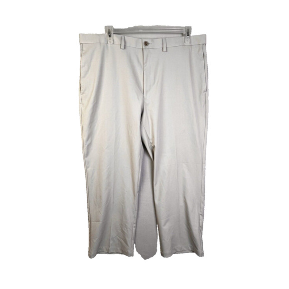 Hagggar Pants Men's 42 x 29 Tan Cool 18 Pro Classic Fit Flat Front Work Business - Picture 1 of 8